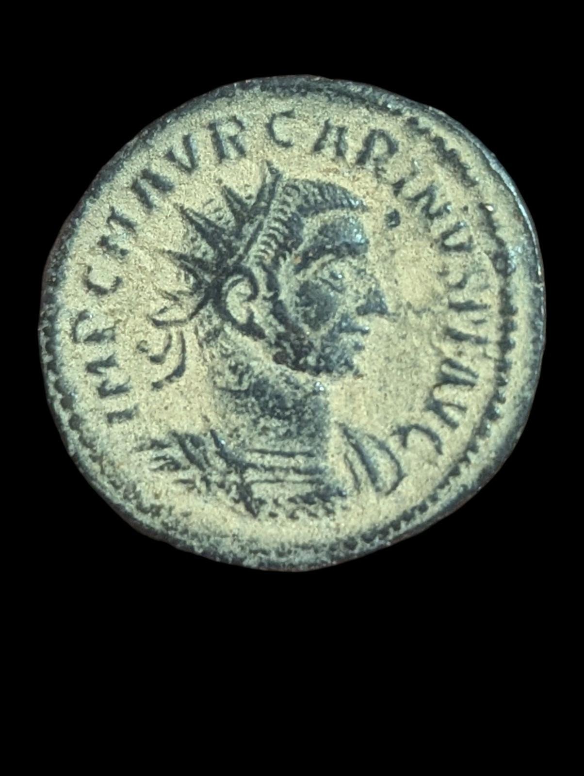 Ancient Roman Coin Carinus, 283 - 285. Antoninianus Tripolis Zeus Global Victory - Numis Hobby Shop