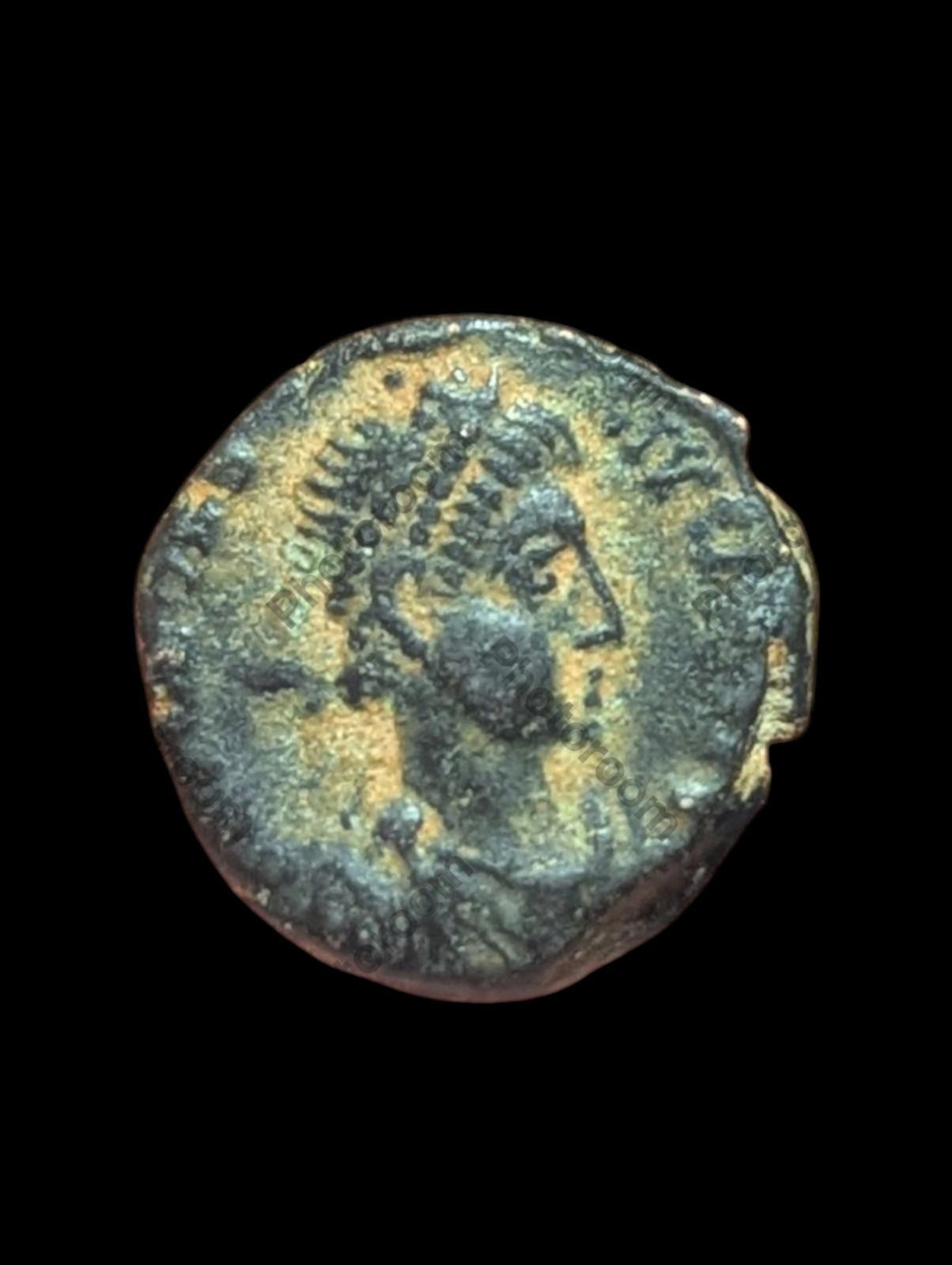 Ancient Roman Coin Theodosius 384AD Victory Wreath Captive Chi - rho - Numis Hobby Shop