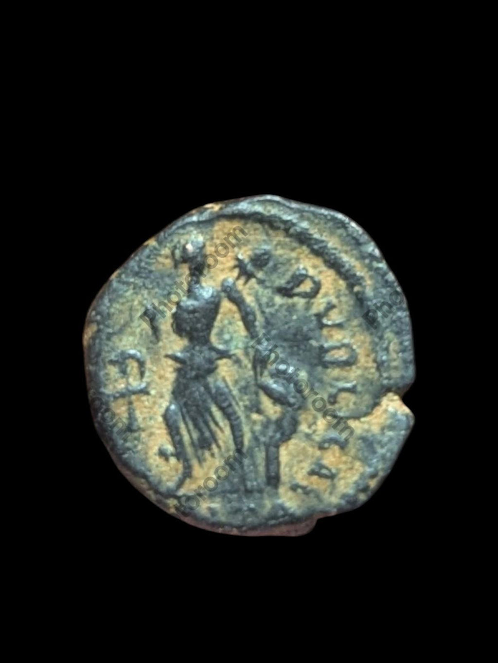 Ancient Roman Coin Theodosius 384AD Victory Wreath Captive Chi - rho - Numis Hobby Shop
