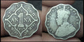 1924年英属印度乔治五世国王和皇帝1安娜硬币稀有KM#513