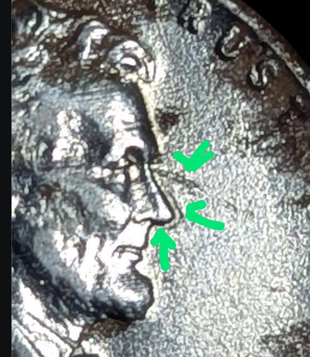 1943 Lincoln P Wheat Steal Penny Error Coin DDO In Nose Very Rare
