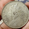 #V91#Victoria British India silver Rupee 1891 Bombay mint B mint mark. Top grade