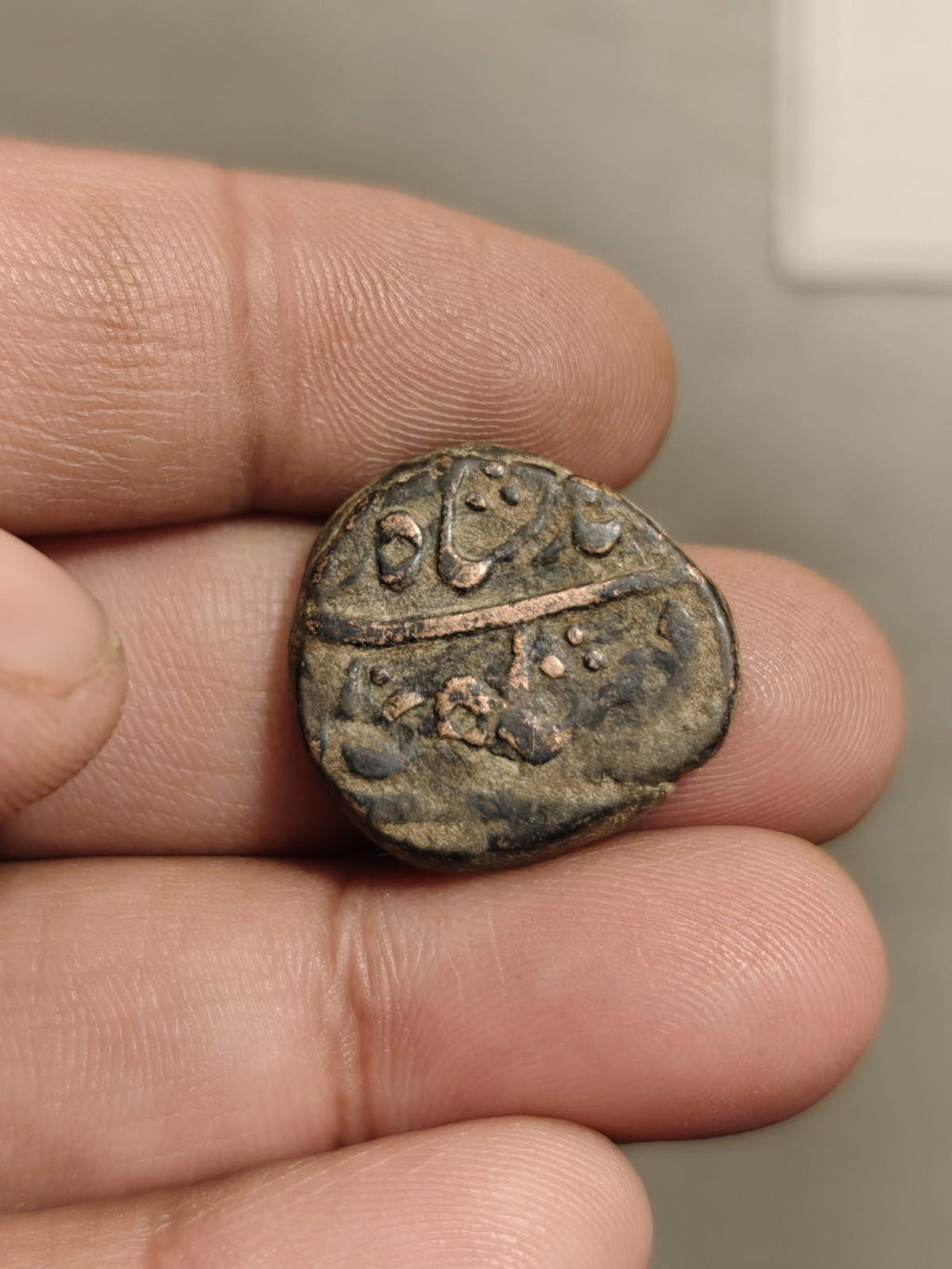 DURRANI : Ahmad Shah, 1747-1772, AE falus (12.93g), Peshawar, AH1164, A-3095