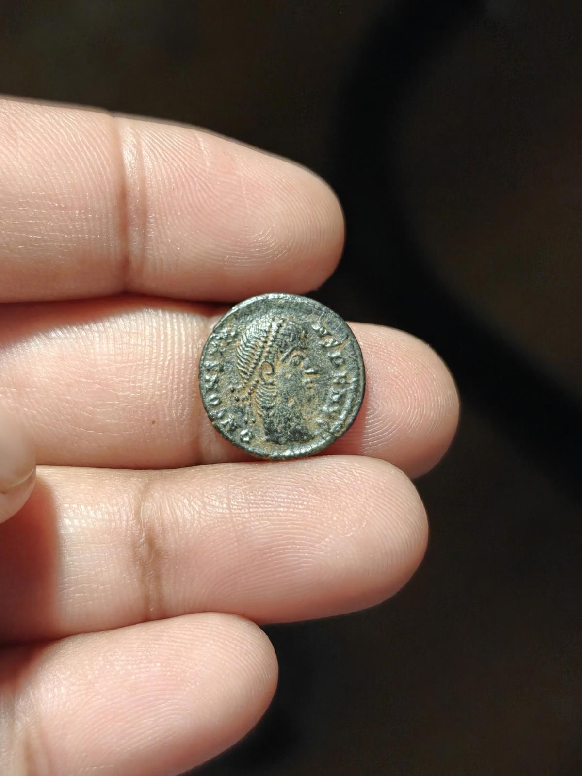 Ancient Roman Empire Coin CONSTANTIUS II Wreath VOT XX MVLT XXX