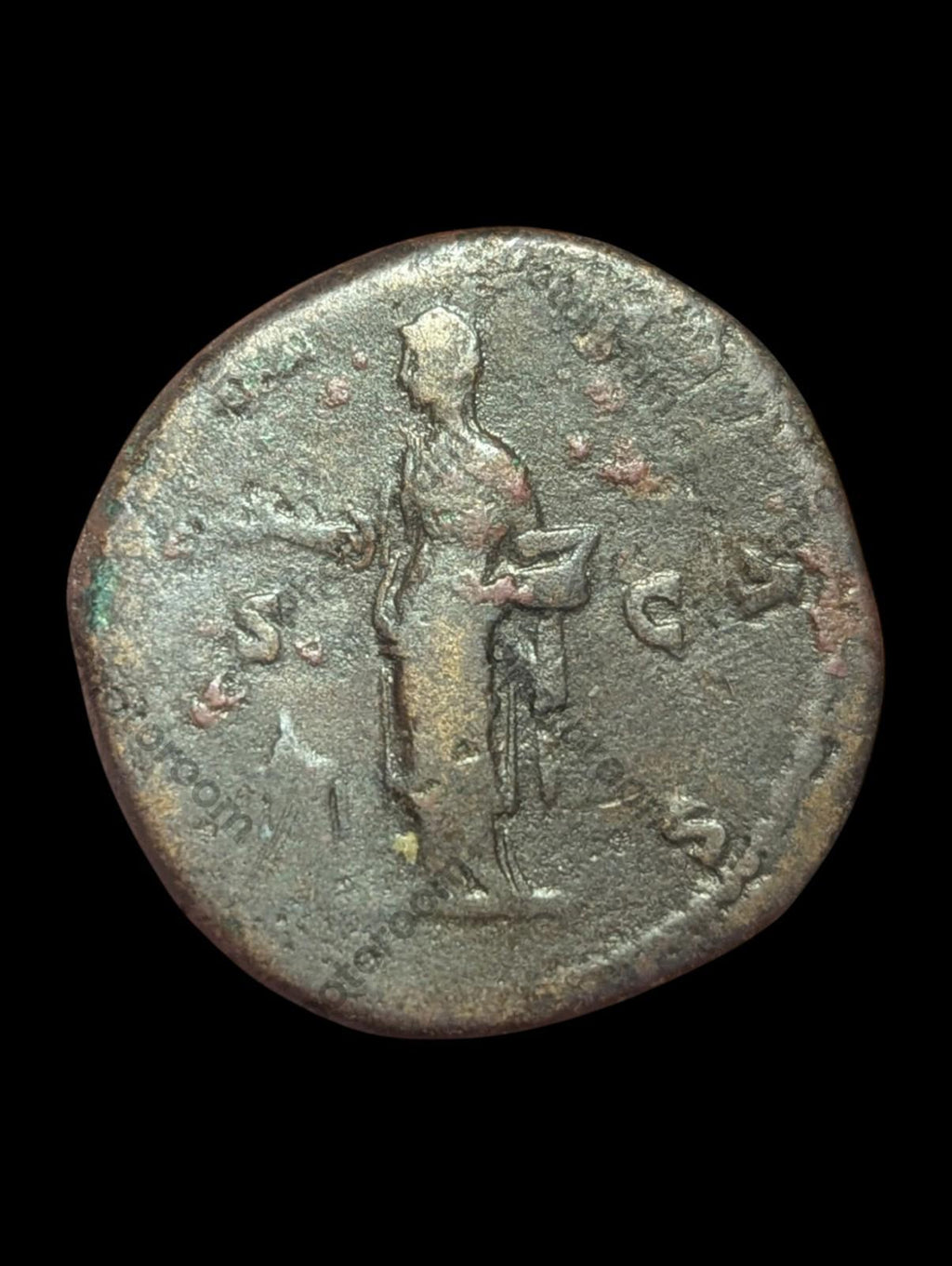Lucilla Augusta Sesterce en bronze 164-183 après J.-C. Empire romain Pietas sacrifiant