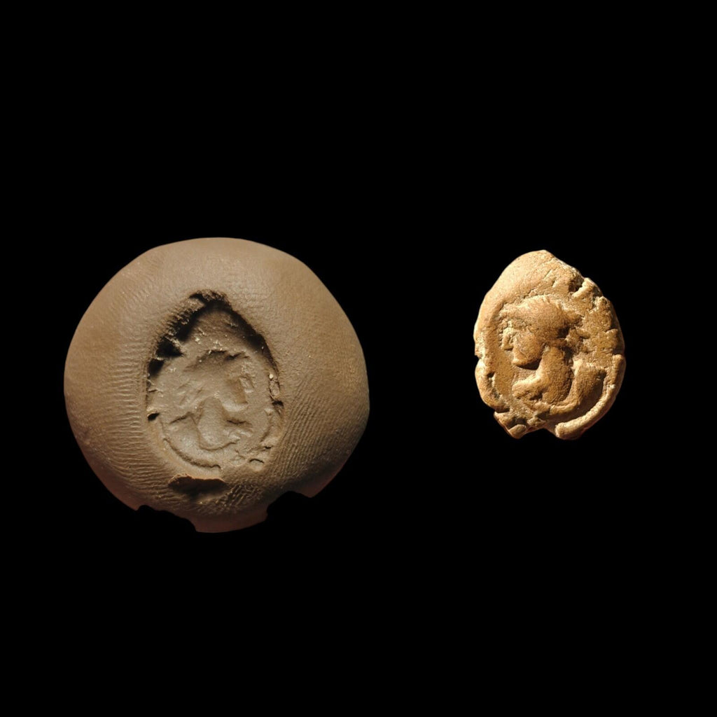 Ancient Greek Roman Circa 1st-3rd centuries AD. Terracotta Clay Bullae Tessera