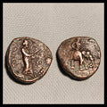 INDIA KUSHAN, Huvishka AE Tetradrachm Unit NANA Standing Very Rare
