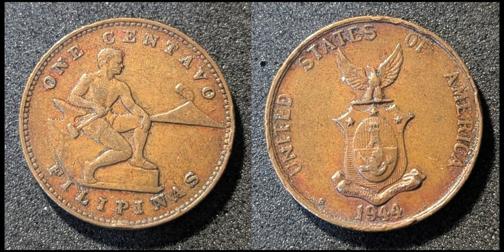 1944年“S”菲律宾1分铜币 KM#179