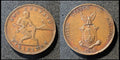 1944年“S”菲律宾1分铜币 KM#179