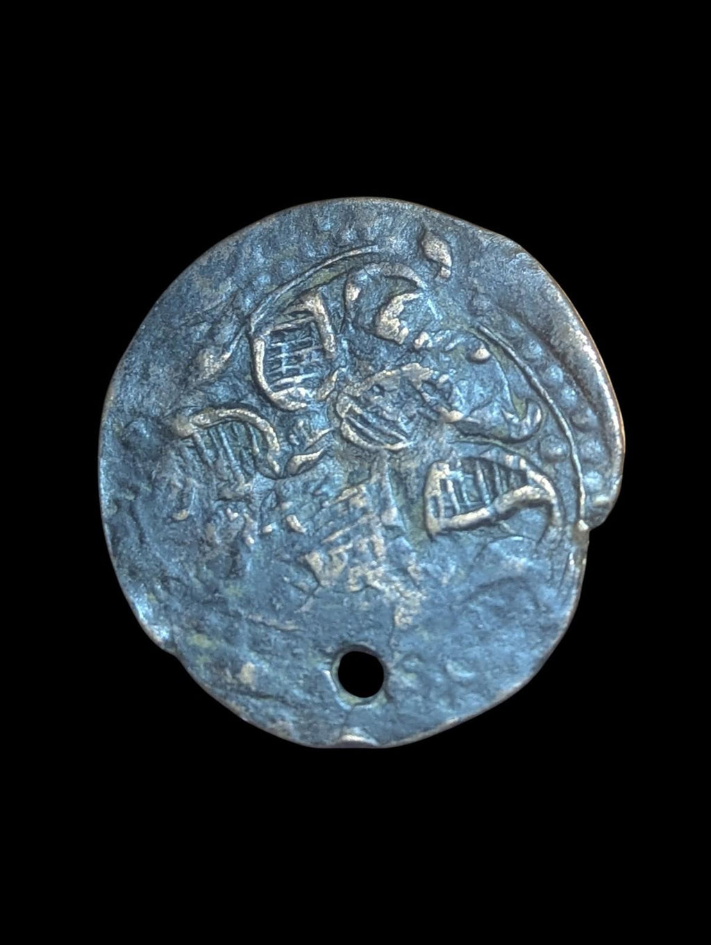 FALUS EN CUIVRE ISLAMIQUE AFGHAN JALALABAD TYPE FLORAL Rare