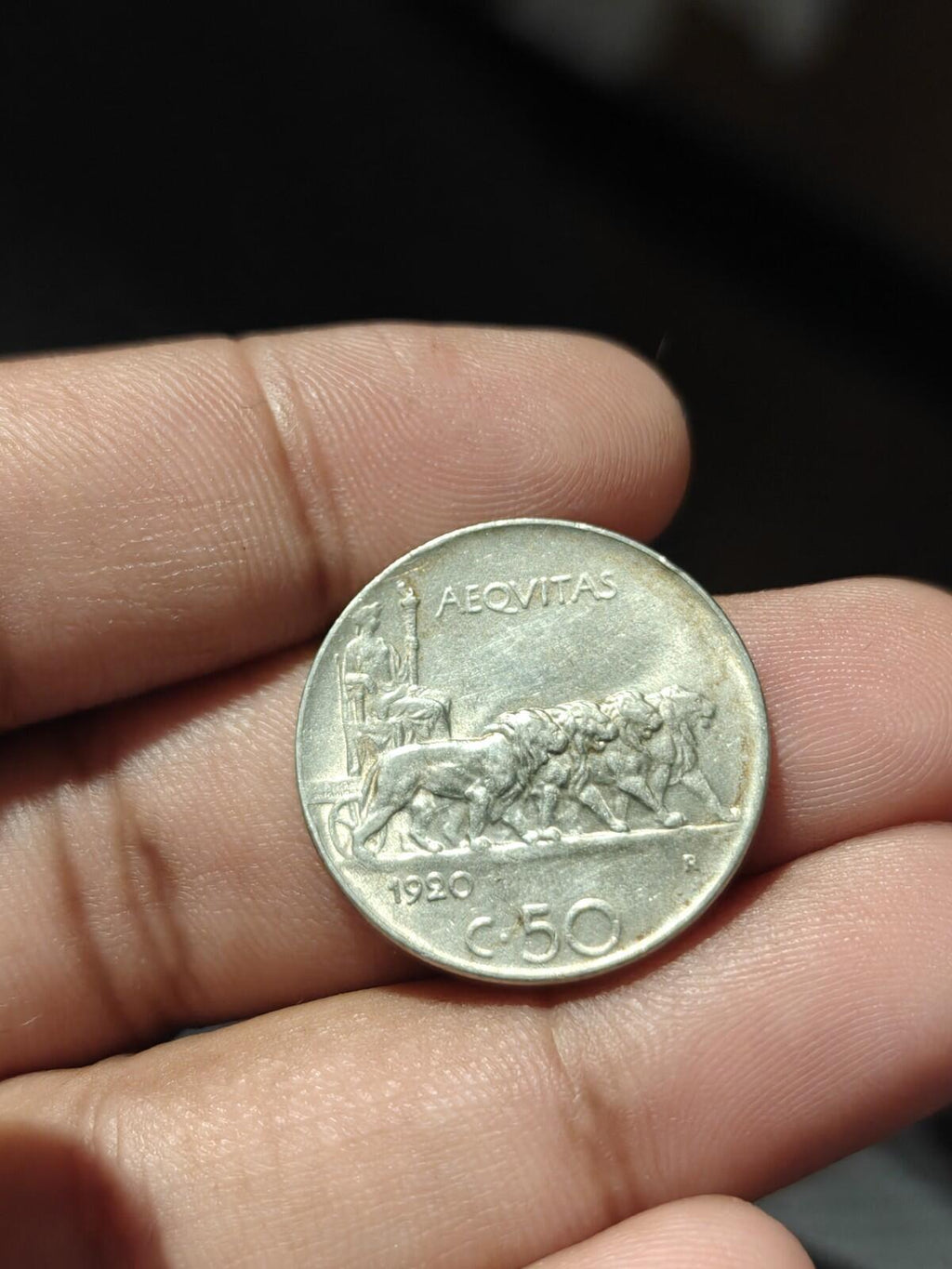 Italie 1920 50 Centesimi Lion animal Non circulé