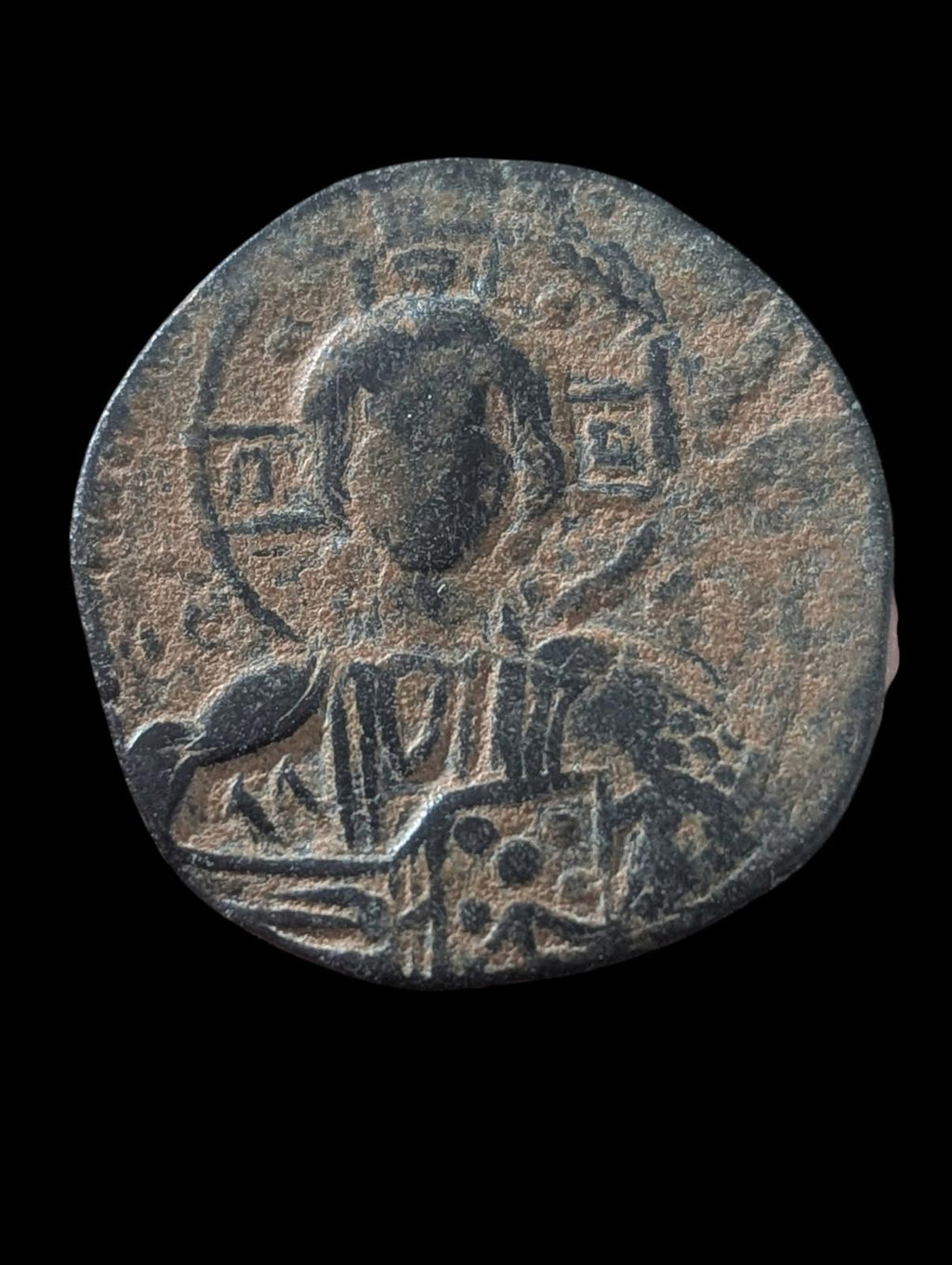 Roman Byzantine | Romanus III | AE Follis | 1028-1034 AD | Jesus Christ & Cross