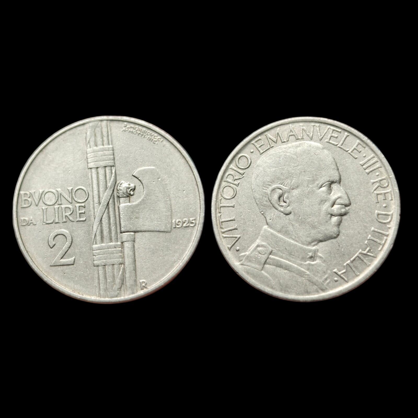 1925 ITALY 2 LIRE - Excellent Coin Uncirculated