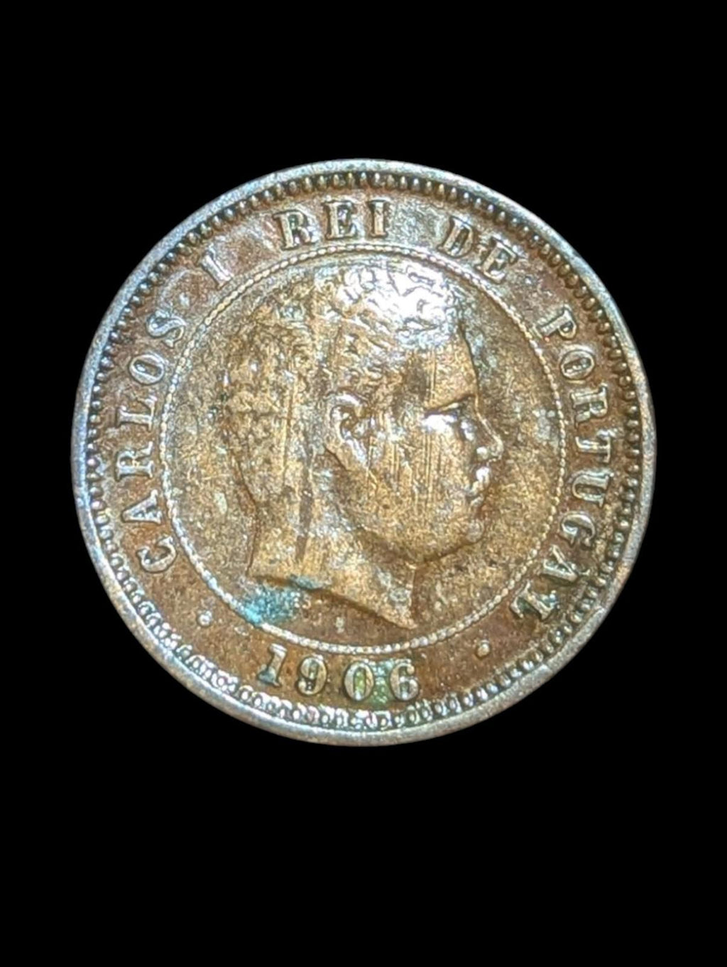 Portugal, 5 Reis, 1906, CARLOS I, KM# 530, Pièce en bronze 🇵🇹