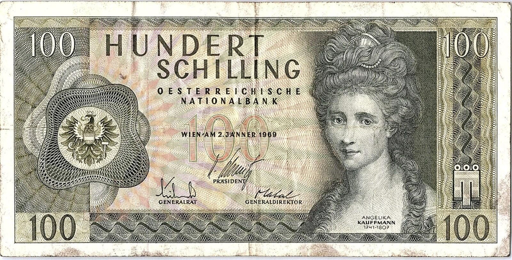 Austria 100 schilling 1969 (1970) Angelika Kauffmann