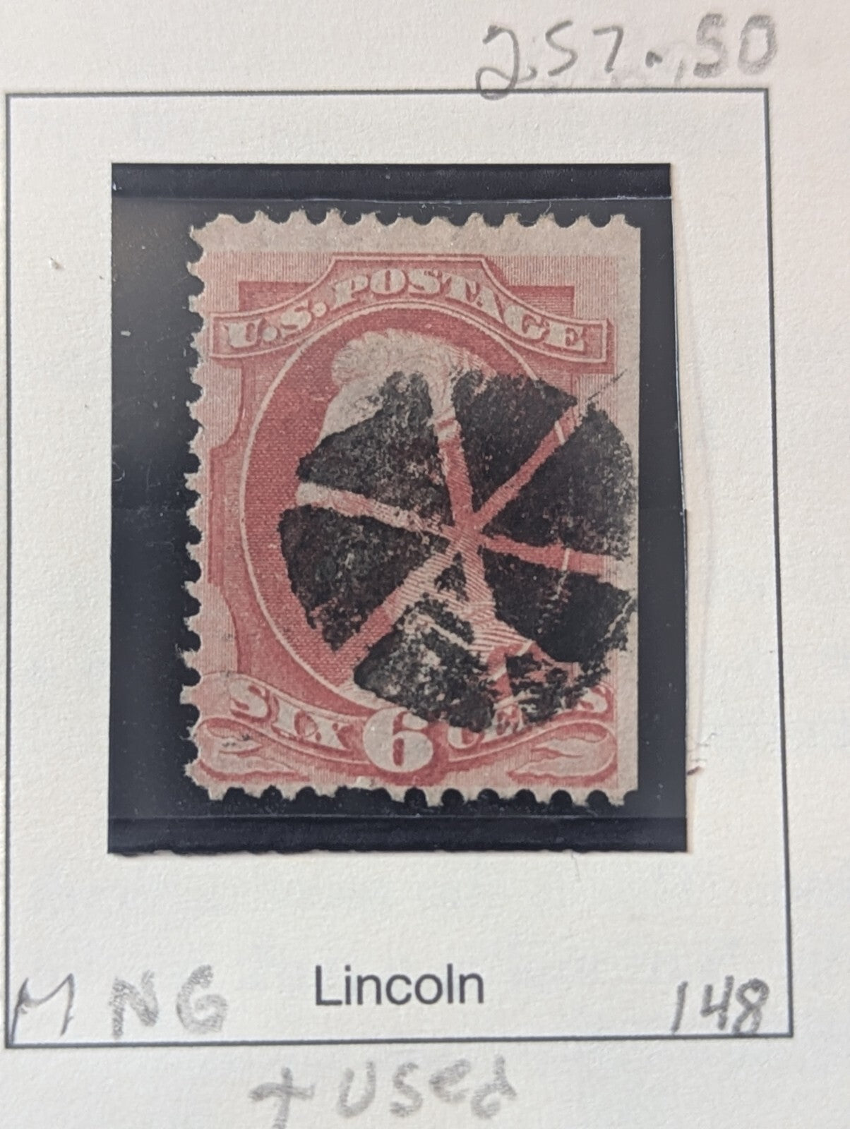 US STAMP SCOTT #148 Nice Deep Cancellation MNG