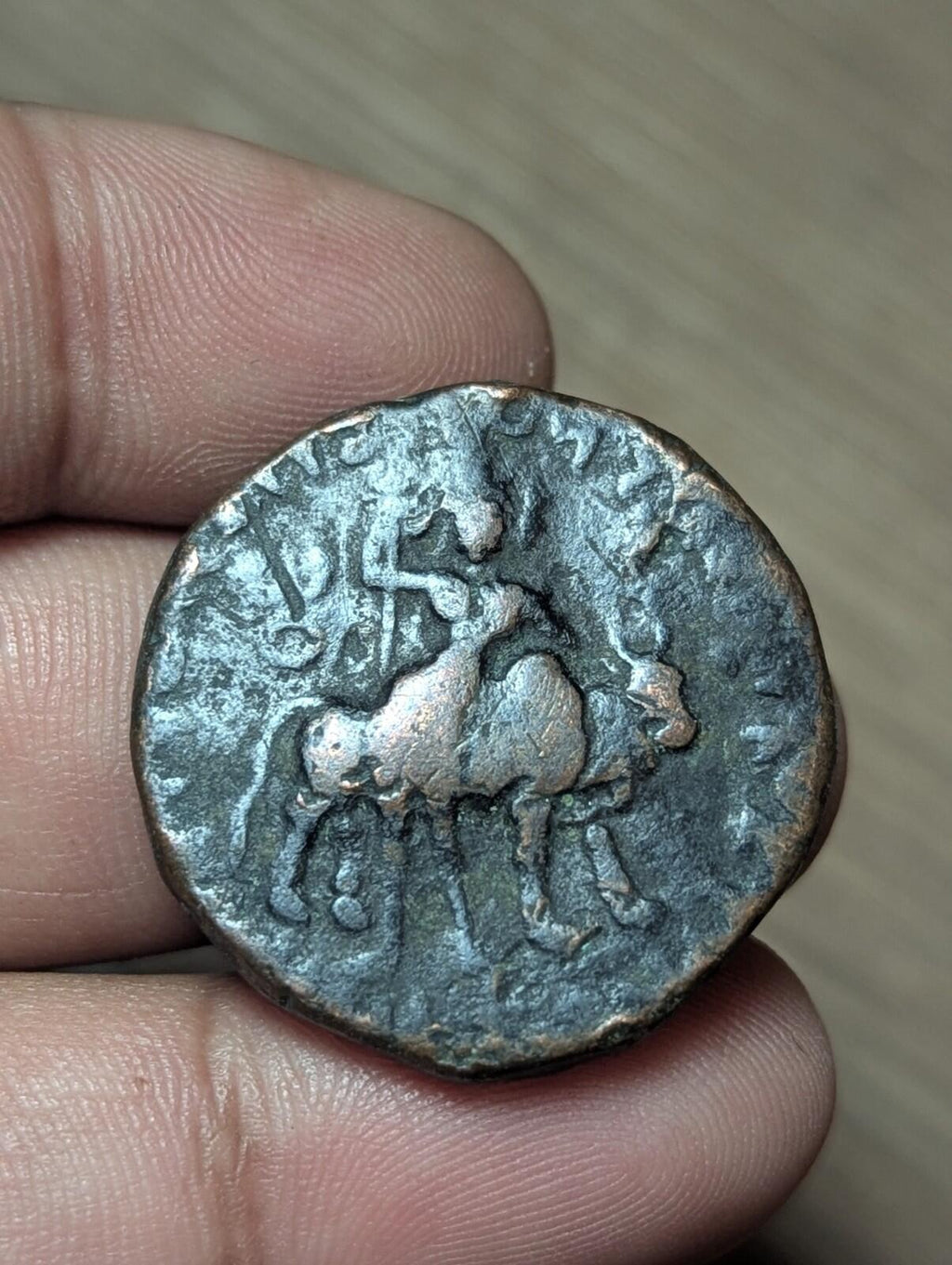 india kushan empire Vima Kadphises Ae Tetradrachm  Circa 100-127A.d. Siva/bull