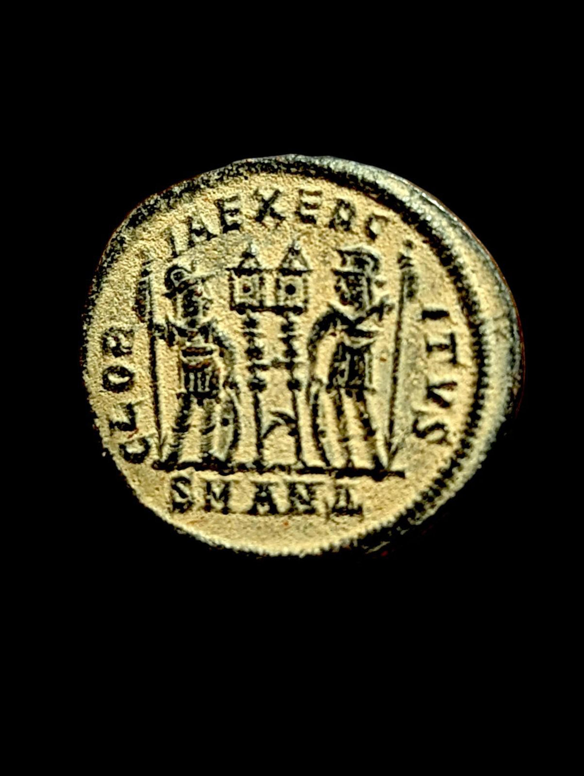 Authentic Roman Coin RARE Max SMKA Gloria Constantine I Soldiers