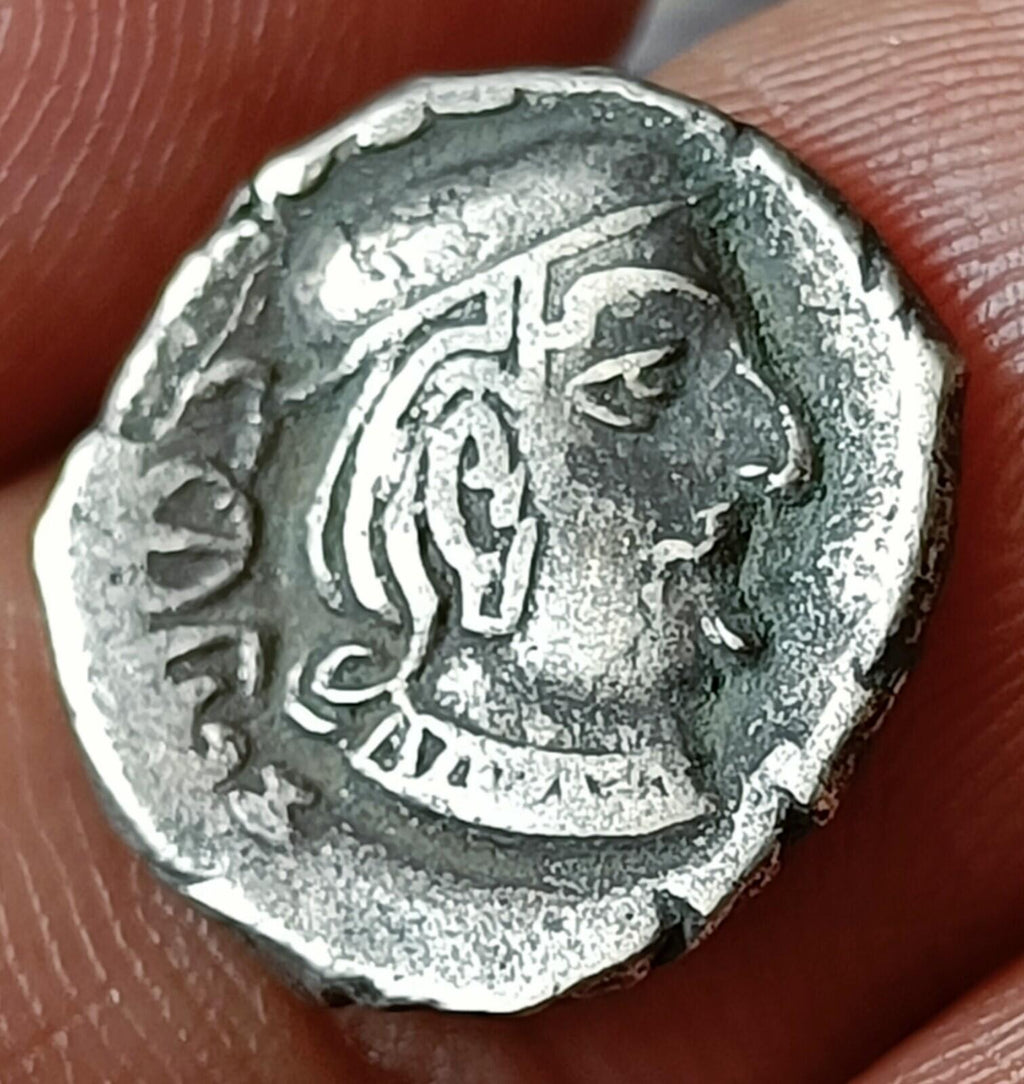 #AB66#India SILVER coin of Rudra sena Western Kshatrapas.Indo-Scythian rulers