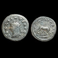 Archaios | Antoninien romain Gallien Alexandrie Troade Louve et jumeaux