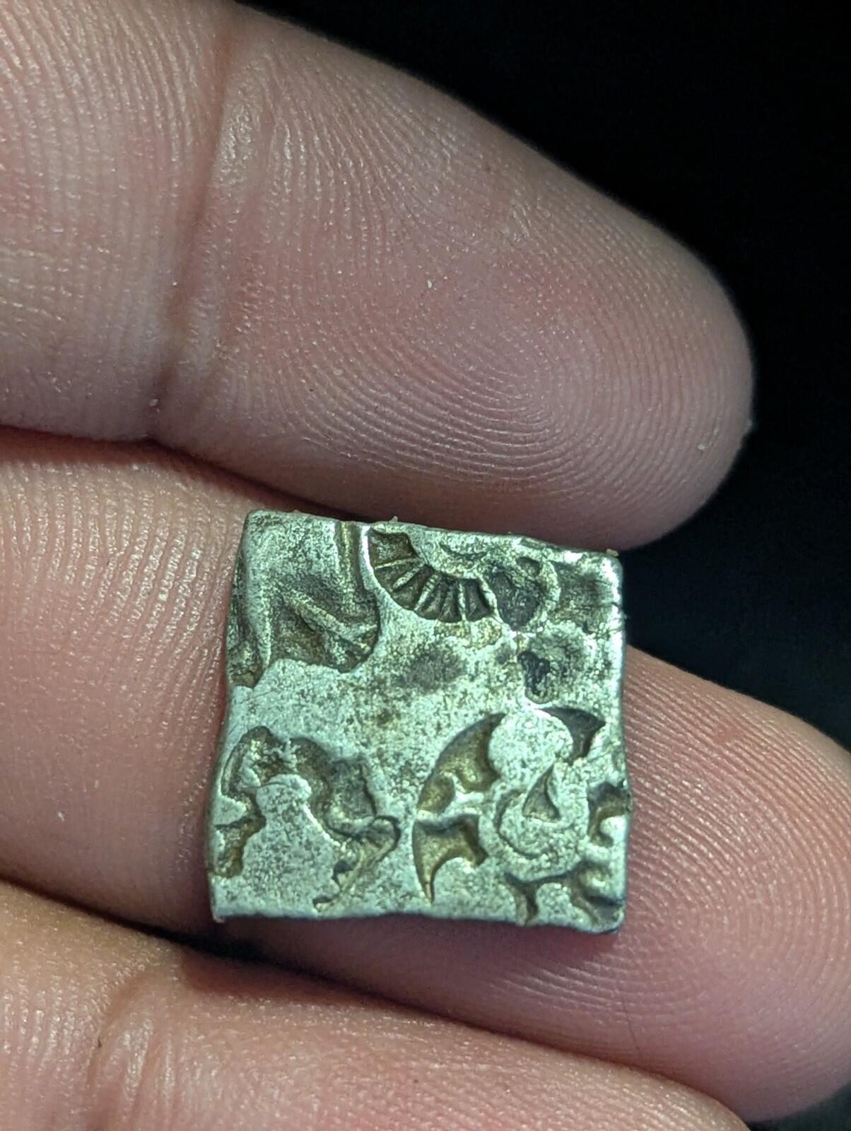 India ⭐ INDUS Valley Mayuriyan Punch ⭐ silver Coin 300 BC.!