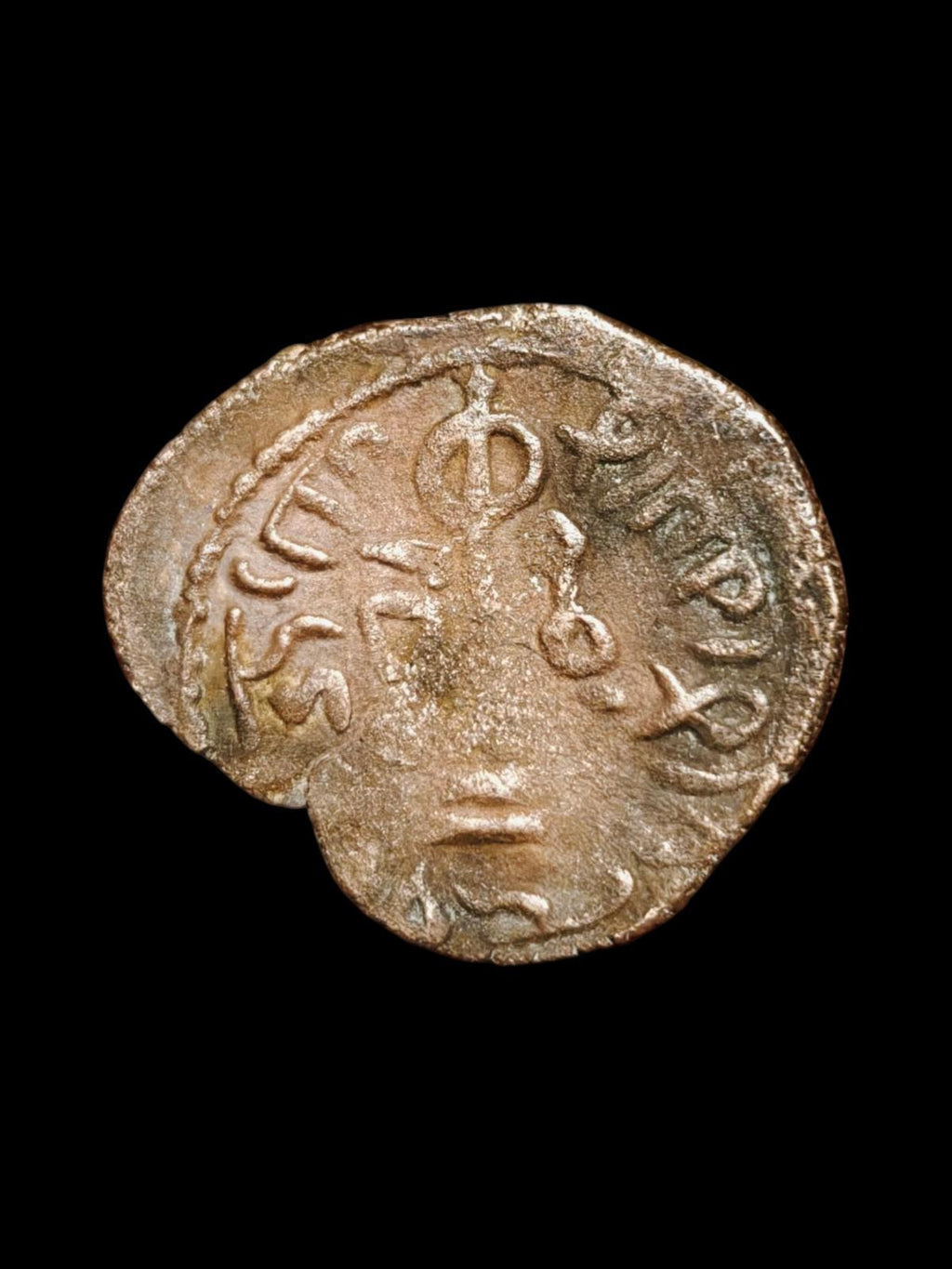 Arab Byzantine Umayyad Mu'awiya Standing Caliphate With KALIMA Islamic Coin