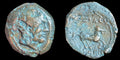 Ancient : Indo-Greeks, King of Bactria, Euthydemos c. 230-190 BC Copper Chalkon