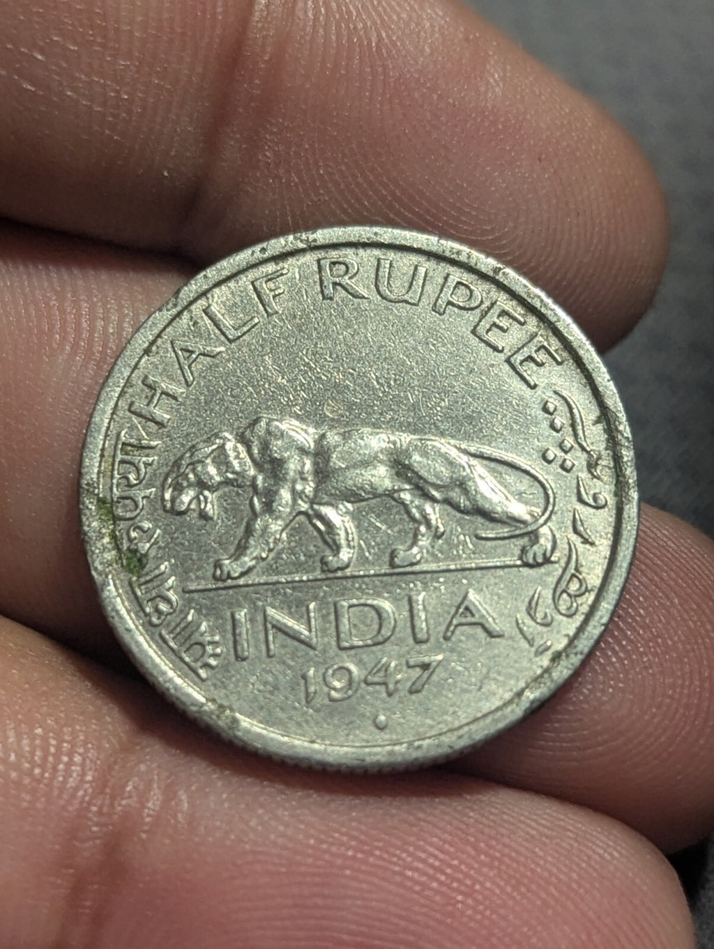 British India Colony KING GEORGE VI-1947  Rupee Rare date .