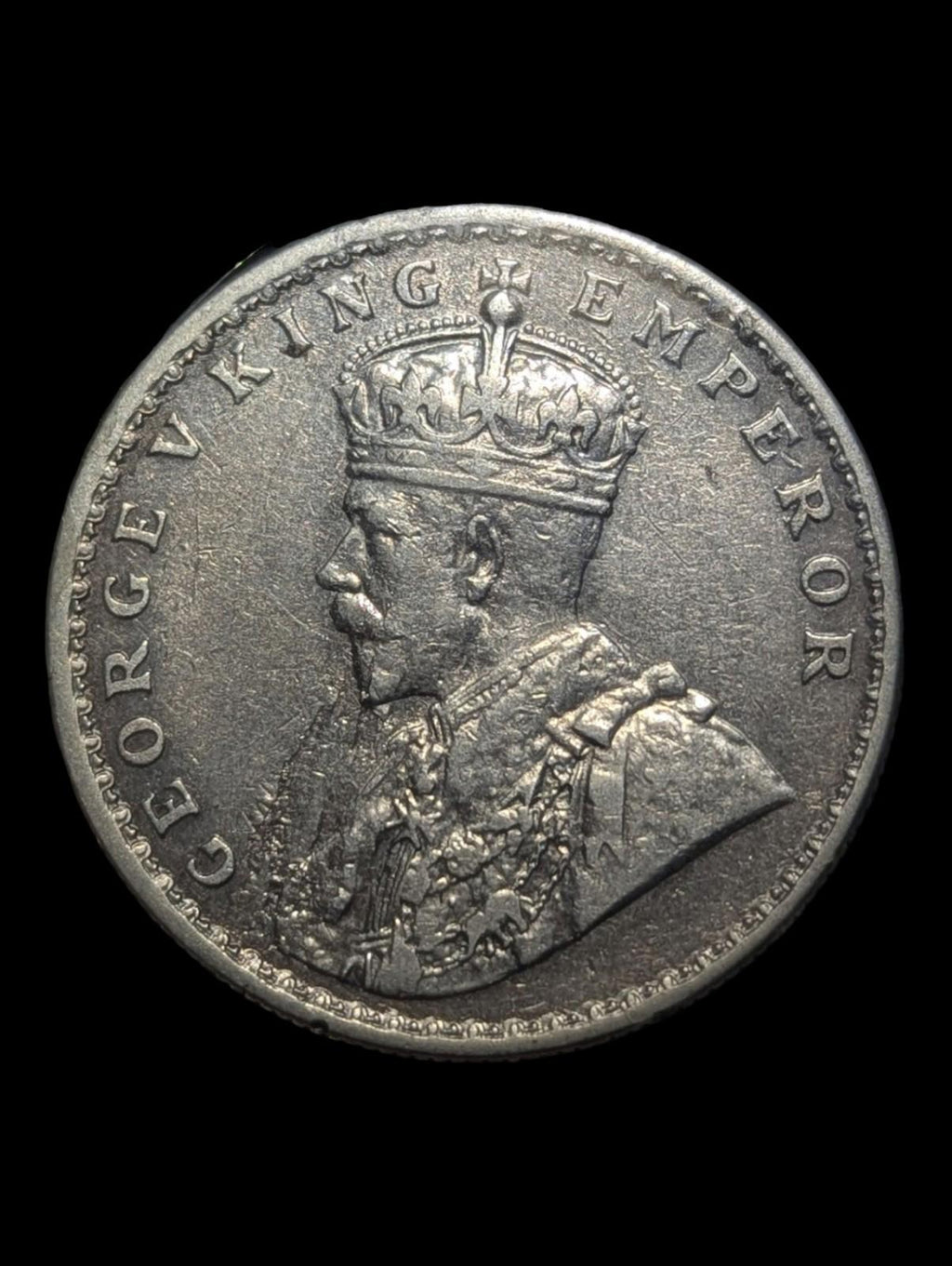 Roupie en argent George V des Indes britanniques 1920 Bombay, état SPL-Magnifique.