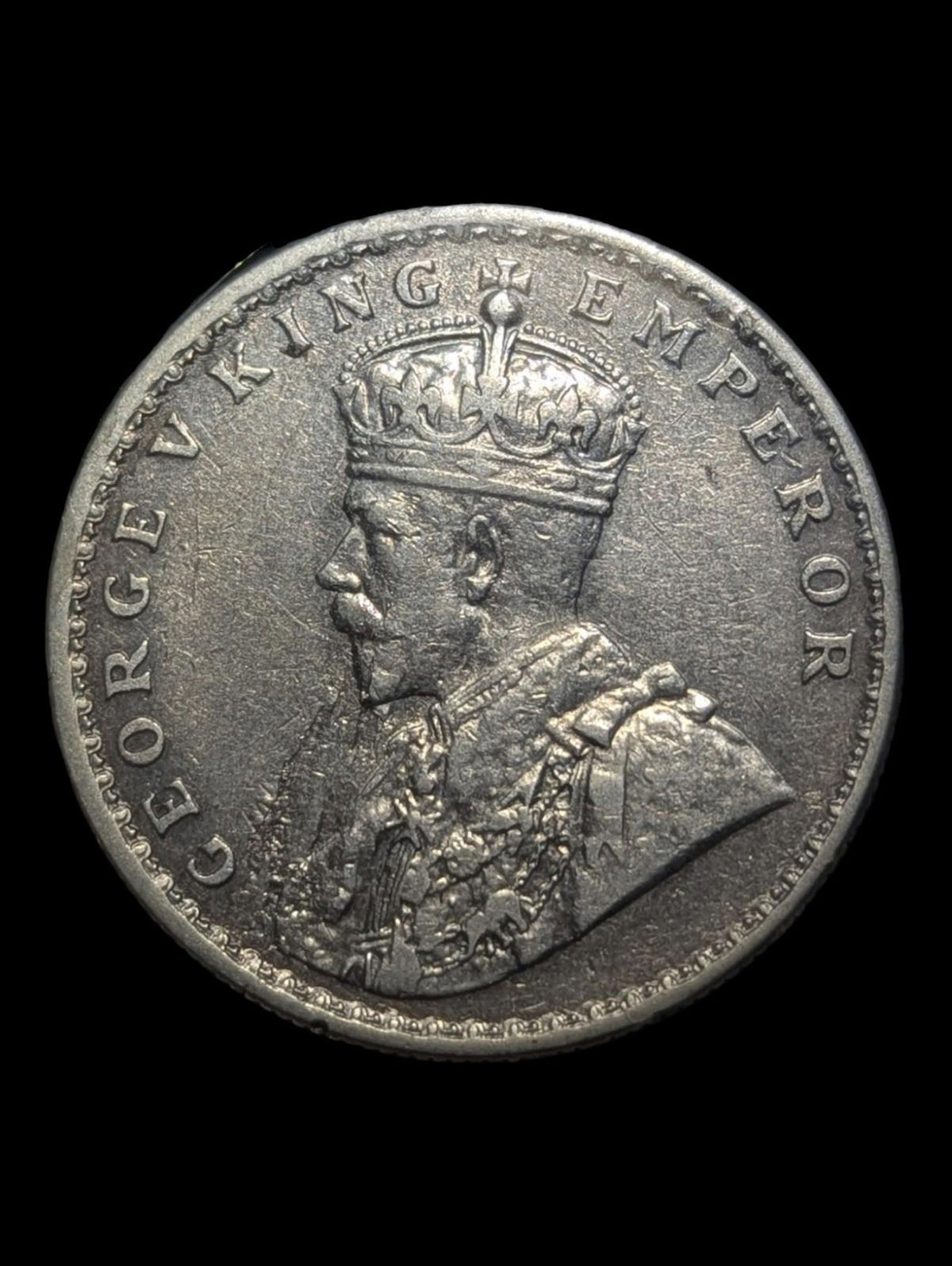 Roupie en argent George V des Indes britanniques 1920 Bombay, état SPL-Magnifique.