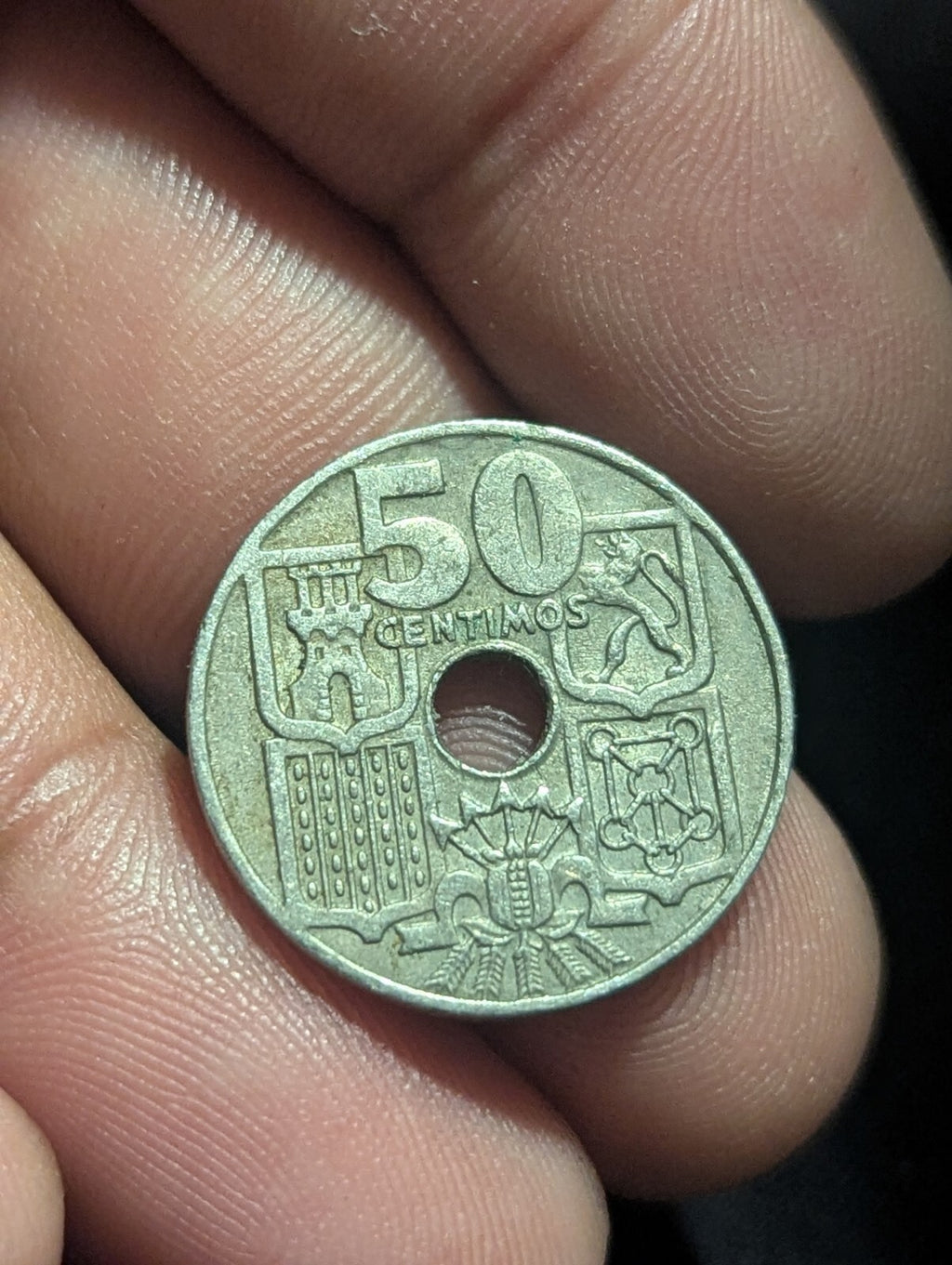 1949 Spain 50 Centimos High Grade! Beautiful!