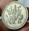 India-Great-Hindu-Brass Temple Token  Approx 200 years old-Mata Shera Wali