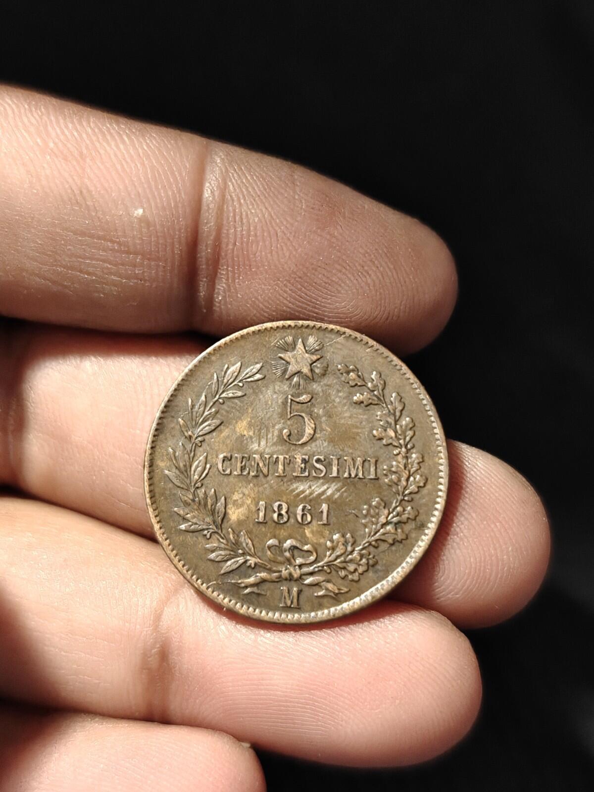 1861-M 5 Centimes Italie Pièce non circulée