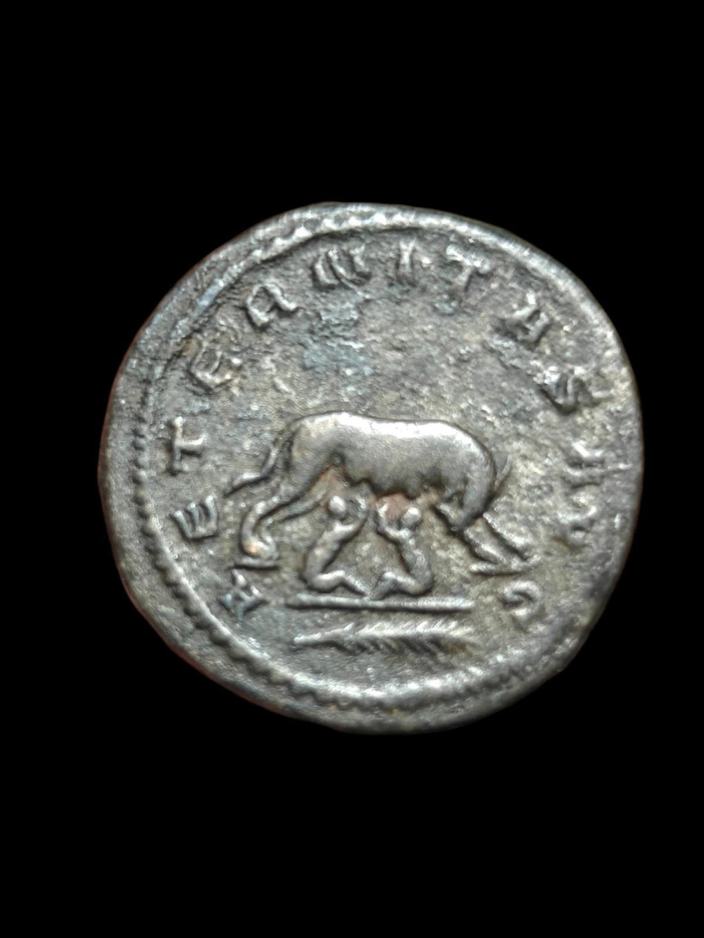 Archaios | Antoninien romain Gallien Alexandrie Troade Louve et jumeaux