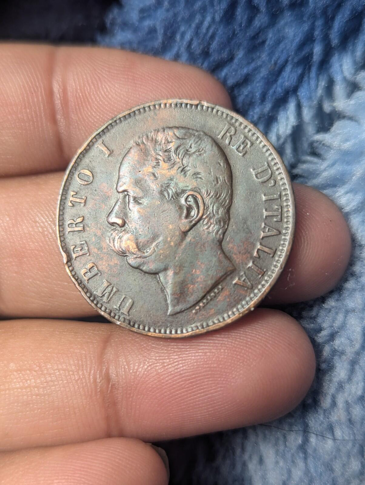 Italy; 10 Centesimi 1893 R Key Date UMBERTO I