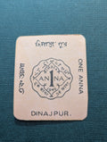 India Dinapur State One Anna Cash Coupon During WWII
