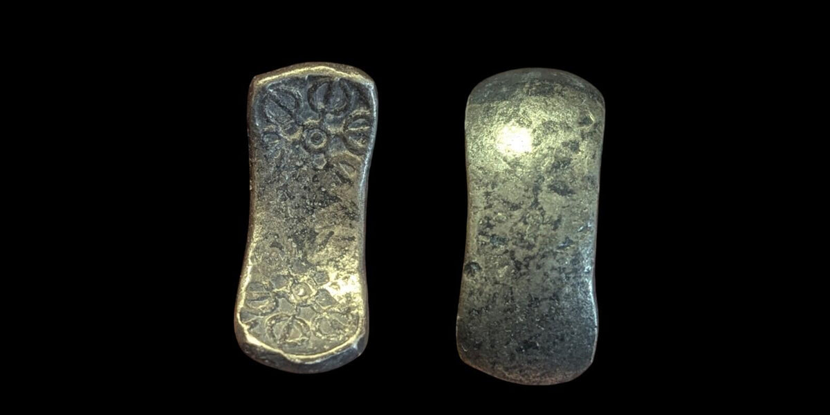 ⭐印度⭐。古犍陀罗国（GANDHARA JANAPADA）真品古老公元前600年银币弯条