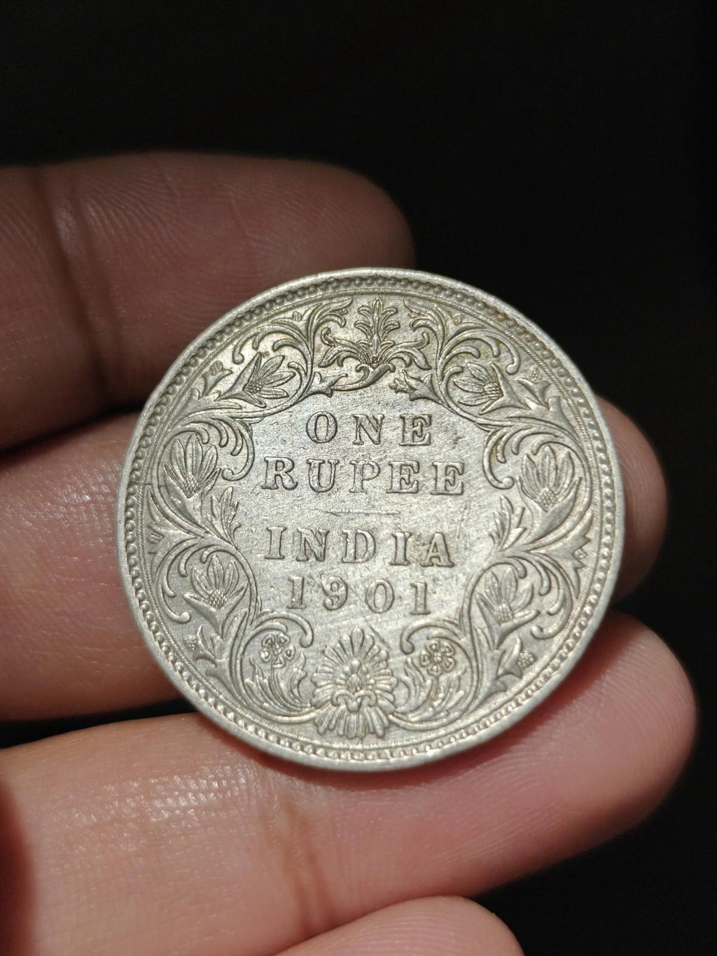 Inde 1 Roupie - 1901 Reine Victoria Inde Britannique KM#492 Pièce en Argent