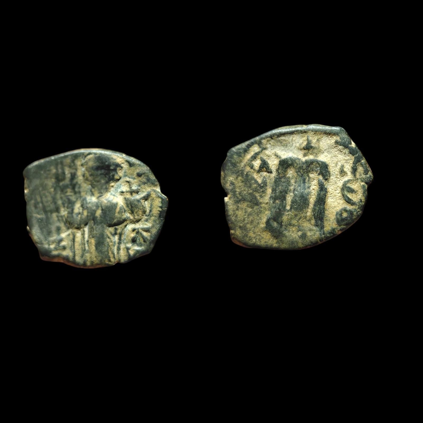 Arab Byzantine Umayyad Caliph. Mu'awiya Hims Emessa in Sorya Islamic Coin
