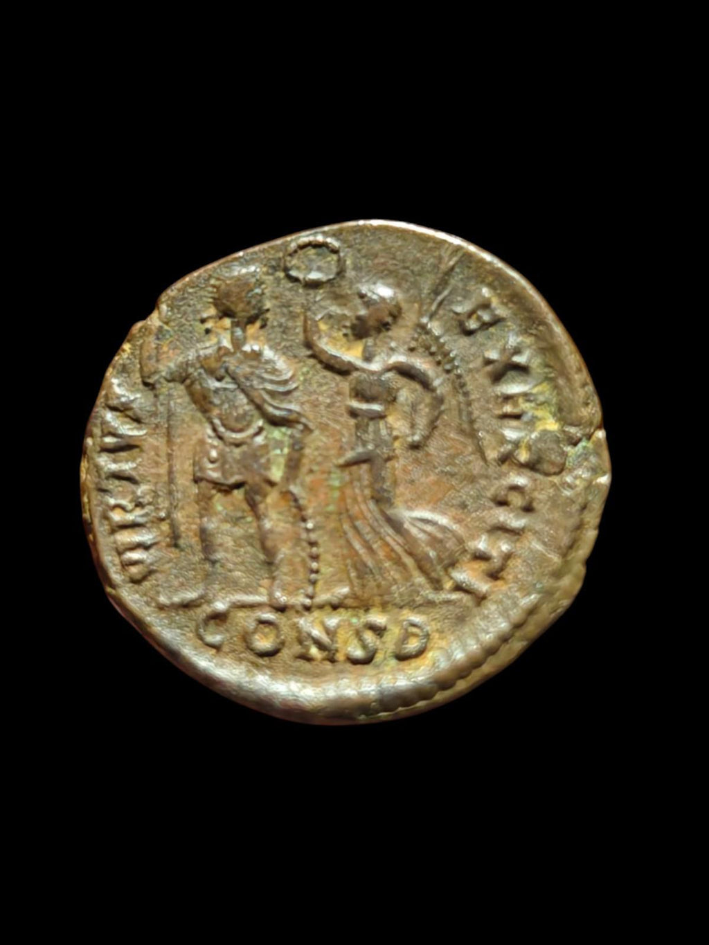 ARCADIUS couronné par la Victoire 395 après J.-C. Alexandrie Authentique pièce de monnaie romaine antique
