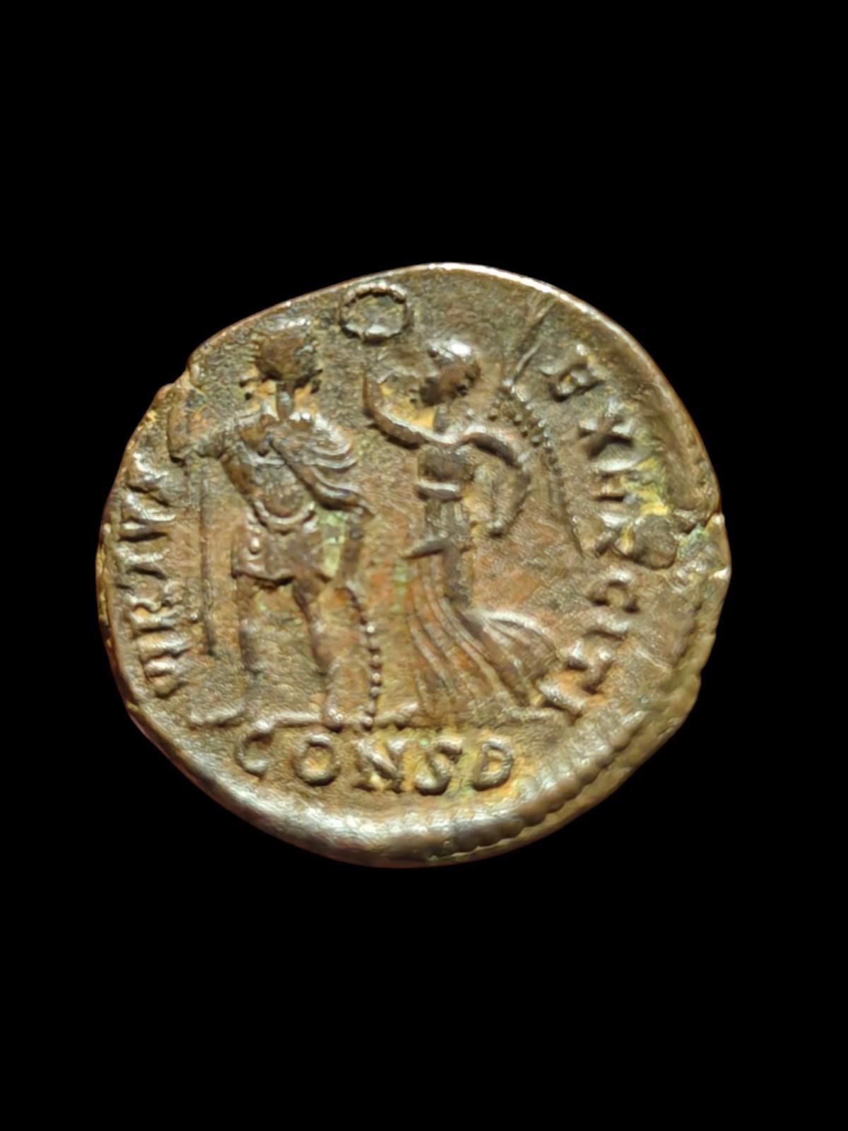 ARCADIUS couronné par la Victoire 395 après J.-C. Alexandrie Authentique pièce de monnaie romaine antique