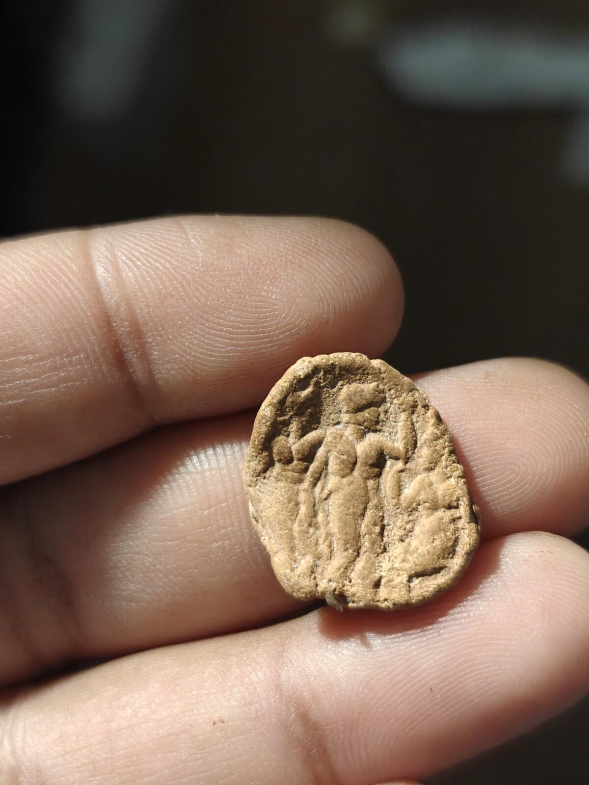 Ancient Greek Roman Circa 1st-3rd centuries AD. Terracotta Clay Bullae Tessera