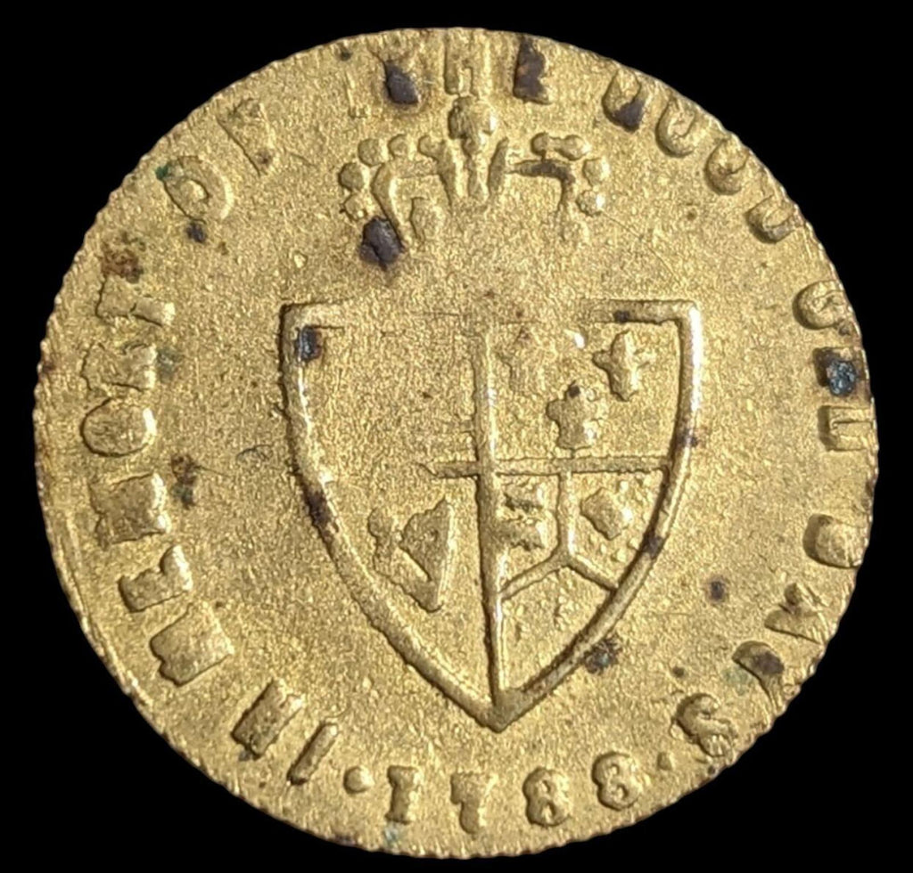 JETON EN LAITON GEORGE III MEMORY OF THE GOOD OLD DAYS 1797 Spade Guinea - 26mm