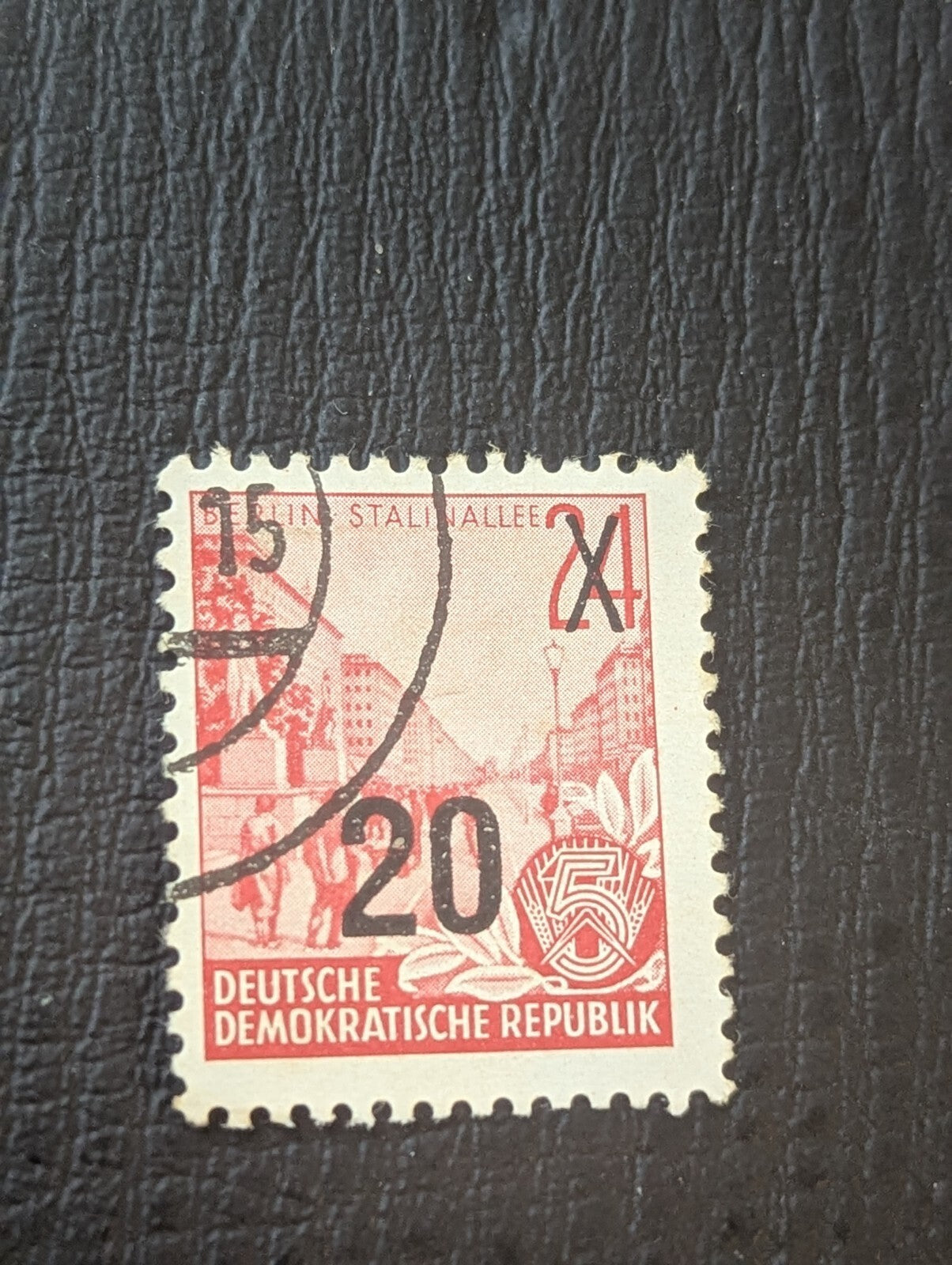 Germany - DDR - 1954 Definitives - Five-Year Plan Surcharged 20/24 Pfg