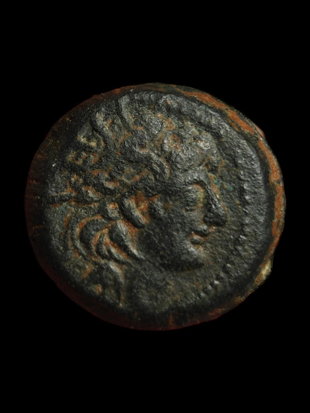 Ancient Greek Seleucid Empire 128-122BC Coin Alexander II Zabinas Dichalkon