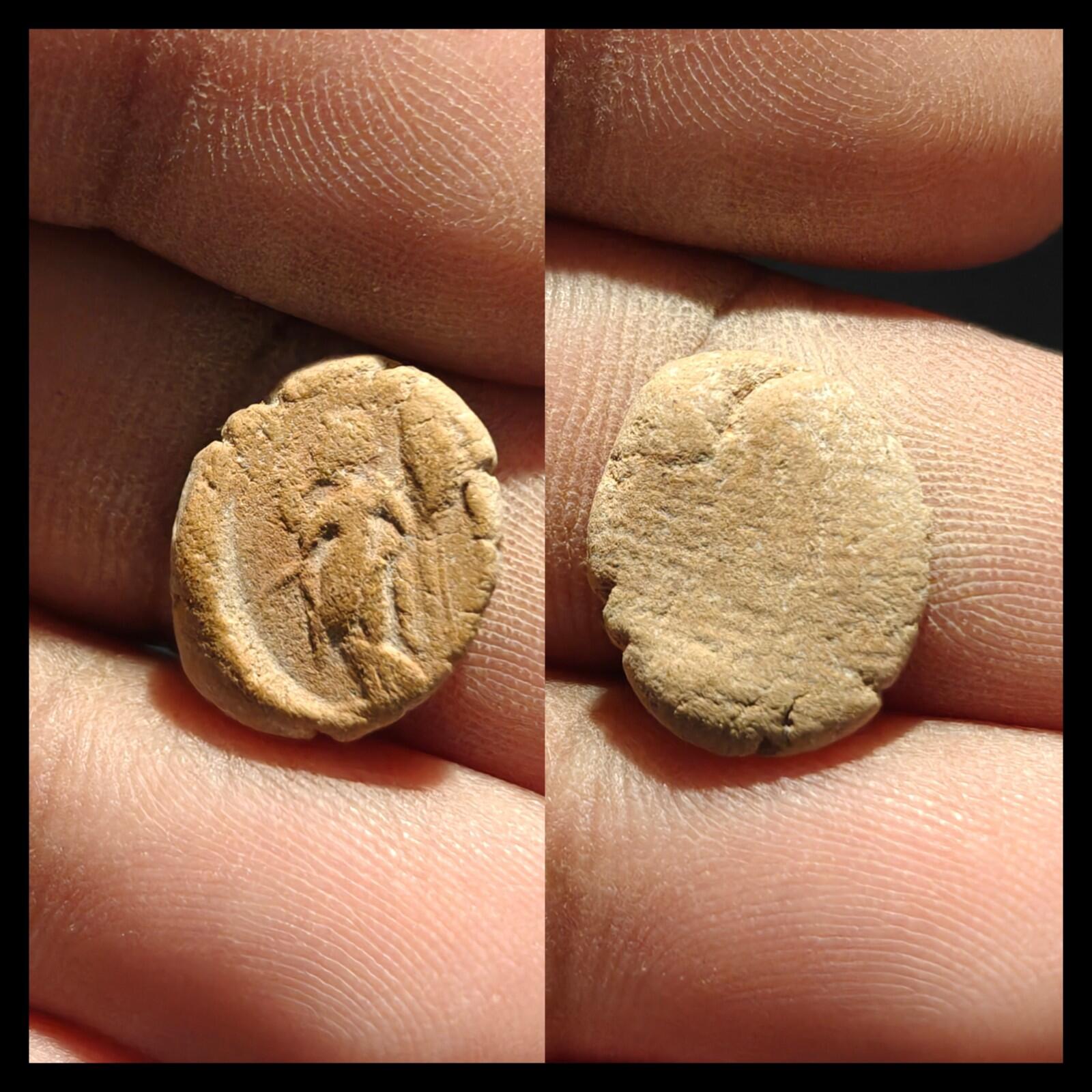 Ancient Greek Roman Circa 1st-3rd centuries AD Terracotta Clay Bullae Tessera