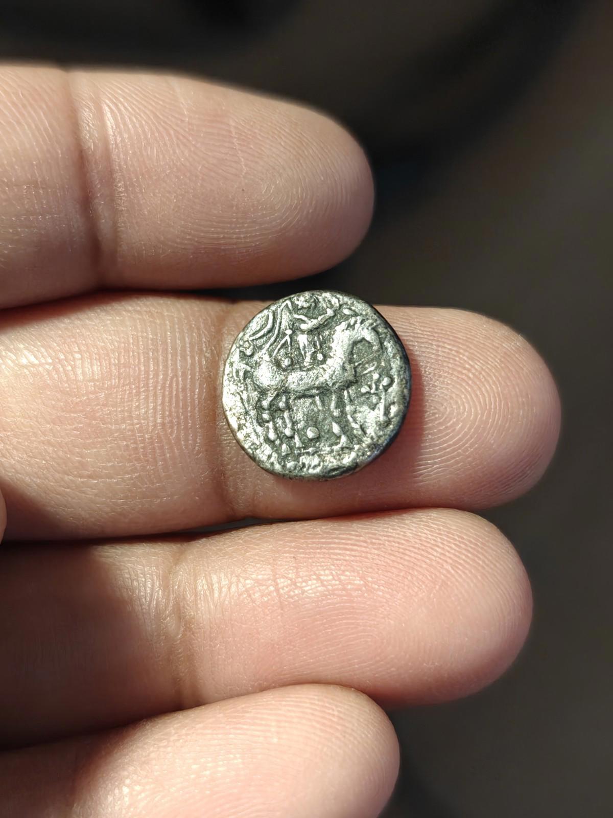 斯基泰古代国王，阿泽斯二世，公元前58-12年，印度-希腊王国德拉克马 稀有&