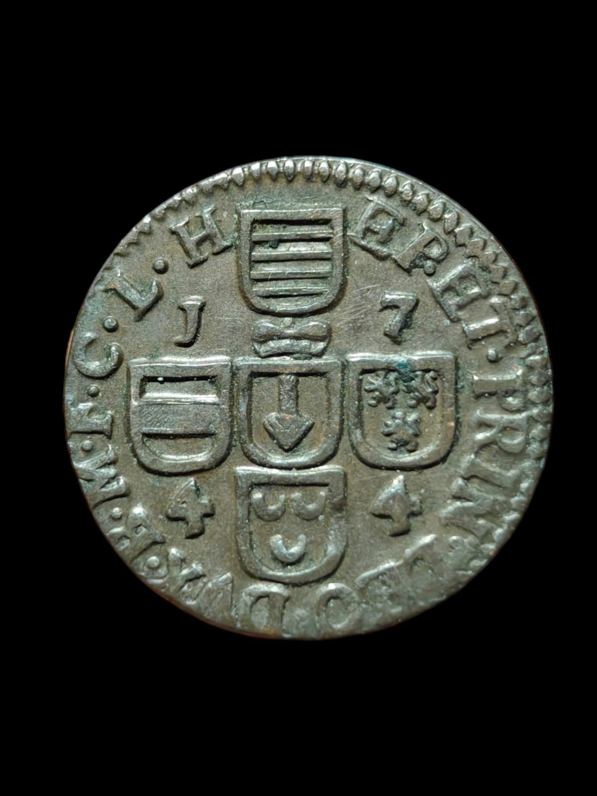 LIÈGE Jean-Théodore de Bavière 1744-1750 Liard d'argent 1744