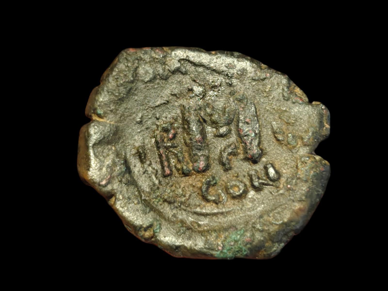 Islamic ARAB Byzantine Period UMAYYAD Æ Fals,  Three Standing Caliphate 685-690%