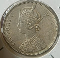 #VD8#Victoria British India silver Rupee 1862 Top grade 4 DOT bellow the date